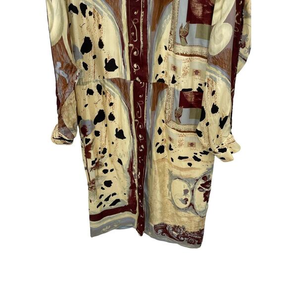 Vintage Louis Feraud Silk Dress Abstract Wearable Art Size 8 - Picture 4 of 15